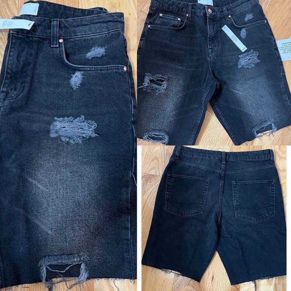 OSOS Design NWT Sz 32 Men’s  Distressed Slim Denim Shorts - Picture 2 of 6